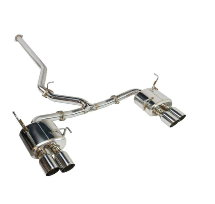 REMARK 08-14 Subaru WRX/STI Sports Touring Spec Catback Exhaust - Burnt SS (Non-Resonated)
