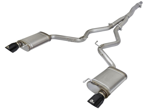 aFe MACH Force XP Exhausts Cat-Back SS-304 EXH w/ Black Tips 15-16 Ford Mustang EcoBoost 2.3L (t)