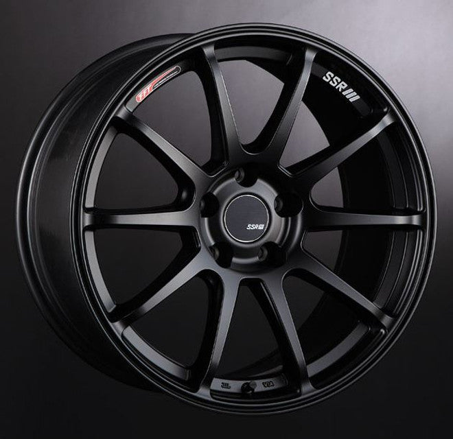 SSR GTV02 18x8.5 5x114.3 40mm Offset Flat Black Wheel 05-07 STI / 11+ tC
