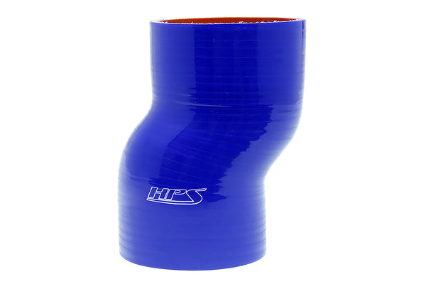 HPS 3.5" (89mm) Silicone Offset Coupler 6" Long - Blue (HTSOC-350-L6-BLUE)