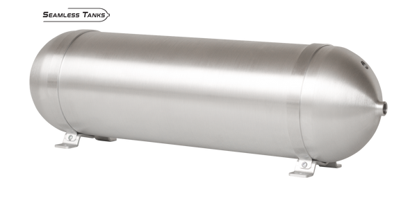 Universal Air Seamless Aluminum Air Tank 8.625" x 32" (4) 3/8" + (1) 1/4" Ports