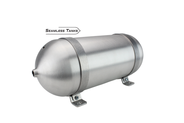 Universal Air Seamless Air Tank 6.625" x 18" (2.07 Gal) (4) 3/8" + (1) 1/4" NPT Ports