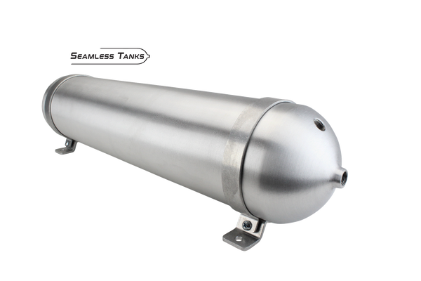 Universal Air Seamless Air Tank 5.563" x 28" (2.43 Gal) (4) 3/8" + (1) 1/4" NPT Ports