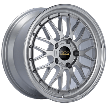 BBS LM 19x9.5 5x112 ET23 Diamond Silver Center Diamond Cut Lip Wheel - 82mm PFS/Clip Required