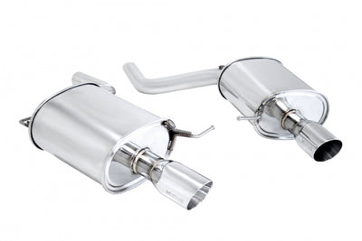 Supremo Exhaust System for BMW F10 5-Series 2011+ - Single Stainless Rolled Tip - MR-ABE-BF10-SRT-RR+RL