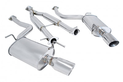 Infiniti G35 07-08 / G37 Sedan 09-13 - Stainless Rolled Tips - OE-RS - MR-CBS-IG094D-SRT-RR+RL+M