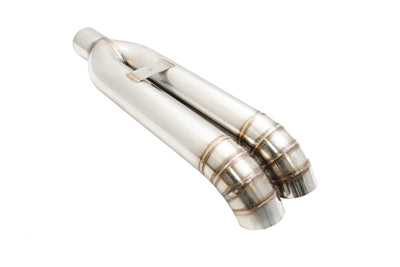 Universal Dual 3" VIP Exhaust Tip Blast Pipe Style (weld-on) - Turn Down - Stainless Tips - LW-UT-FD-D3
