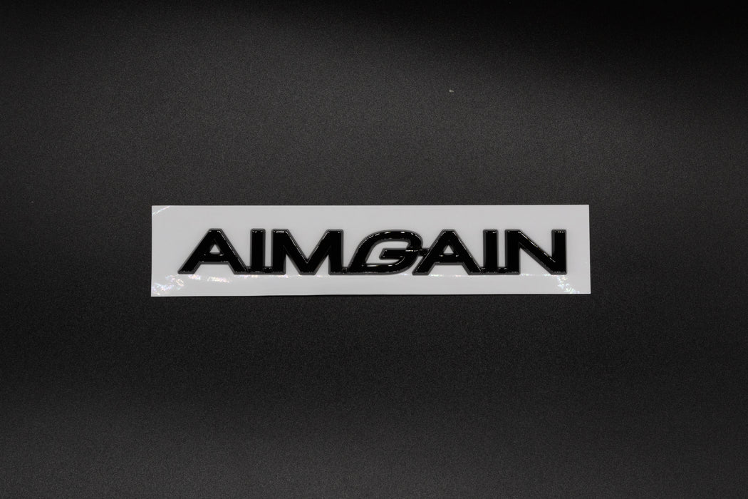AIMGAIN Emblem – Premium JDM VIP Badge (Chrome/Gloss Black)