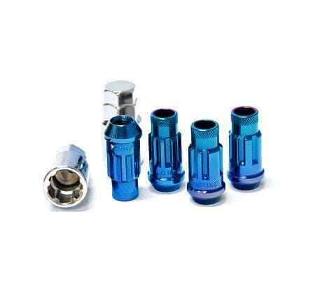 Wheel Mate Muteki SR48 Open End Locking Lug Nut Set of 4 - Blue 12x1.50 48mm