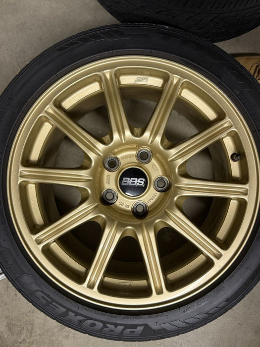 BBS RI-D 21x10.5 5x112 ET10 Diamond Gold Wheel -82mm PFS/Clip Required