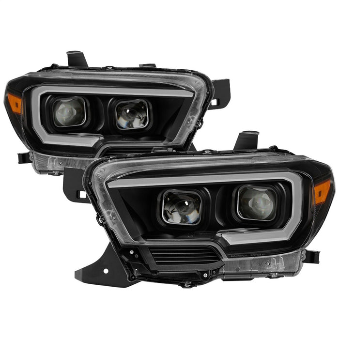 Spyder 16-18 Chevy Malibu LED Switch Sequential Signal Projector Headlights - Black
