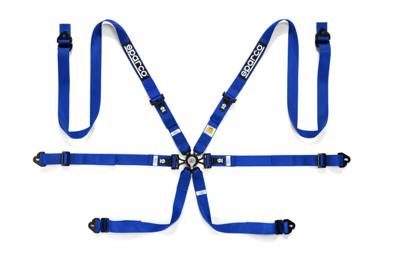 Sparco Belt 6 Pt 2in Pd Blue