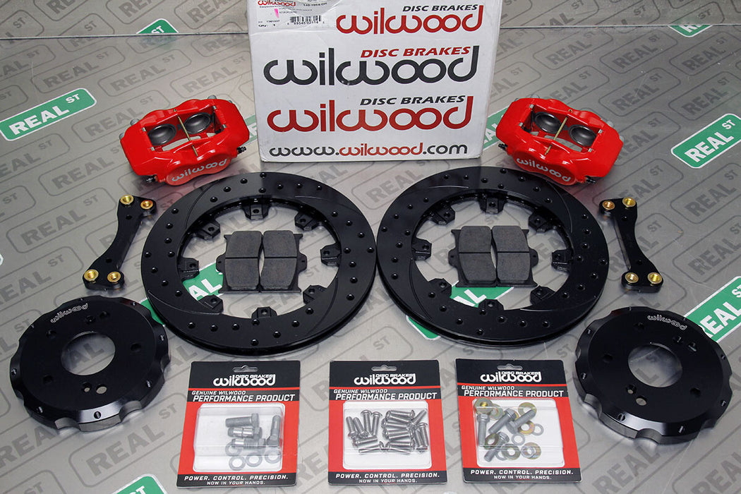 Wilwood 02-06 Acura RSX Drilled & Slotted Front Rotor Kit - Red Calipers
