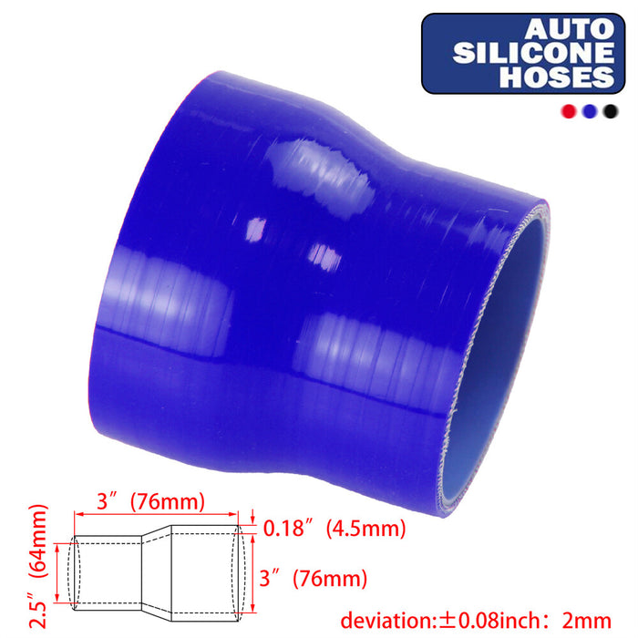 Turbo XS Silicone Coupler 76mm/3 in ID Blue