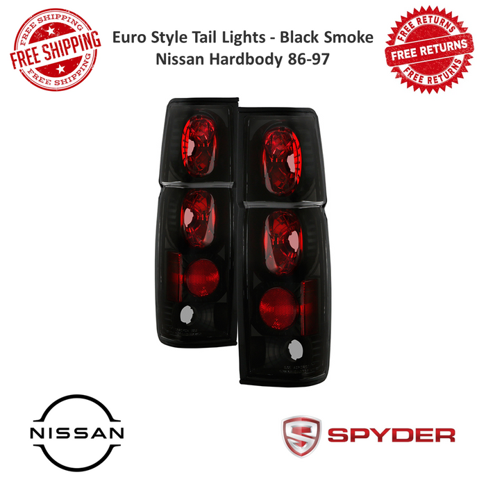 Spyder 86-97 Nissan Hardbody Pickup OEM Tail Lights - Red Smoke