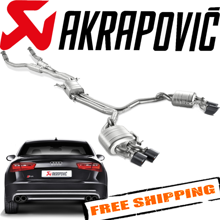 Akrapovic 13-17 Audi S6 Avant/Limousine (C7) Evolution Line Cat Back (Titanium) - Repl Right Muffler