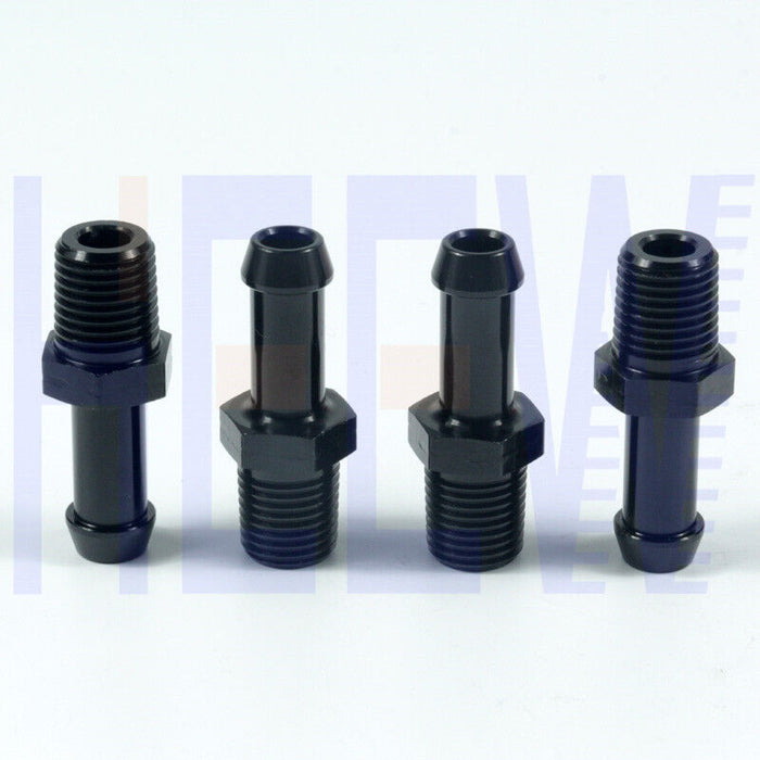 Turbosmart 8mm / 5/16in Hose End to 1/8 NPT Male Straight - Black