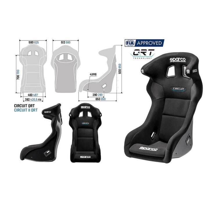 Sparco Seat Circuit II QRT Blk