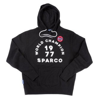 Sparco Sweatshirt Hooded 77 Black SMALL