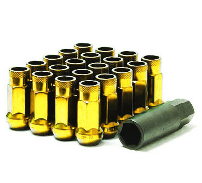 Wheel Mate Muteki SR48 Open End Lug Nuts - Yellow Chrome 12x1.50 48mm