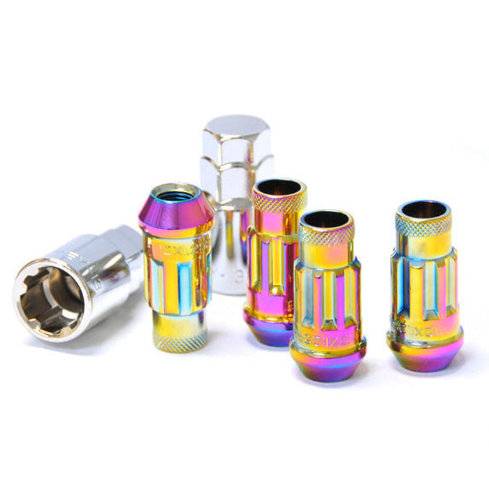 Wheel Mate Muteki SR48 Open End Locking Lug Nut Set of 4 - Neon 12x1.50 48mm