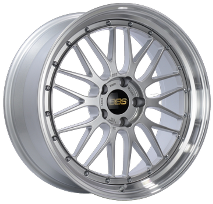 BBS LM 20x10.5 5x112 ET15 Diamond Silver Wheel 80mm PFS/Clip Required