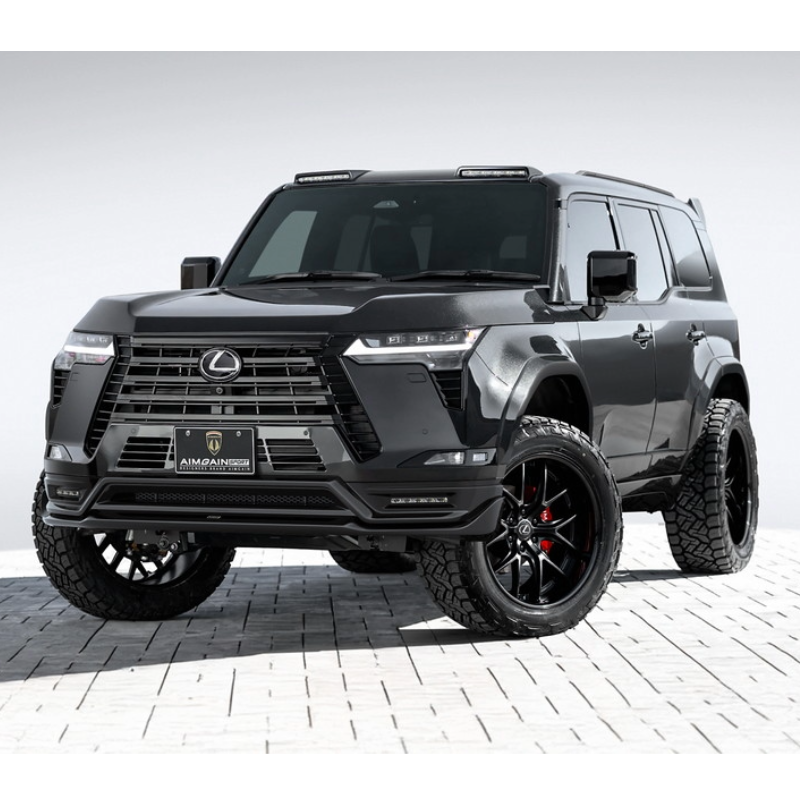 Aimgain Sport aero kit installed on Lexus GX550 in Japan — aggressive premium SUV exterior