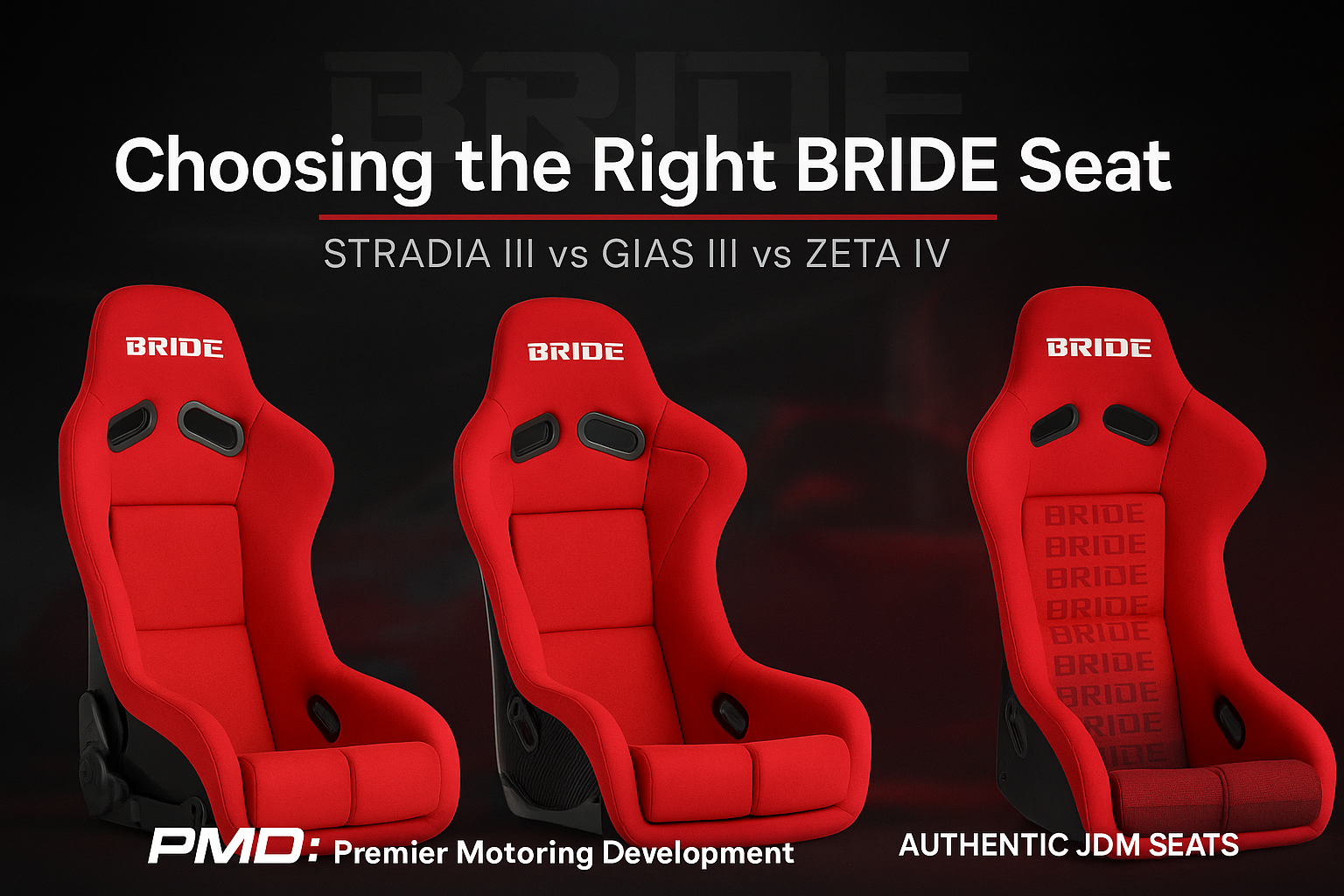 Choosing the Right BRIDE Seat: STRADIA III vs GIAS III vs ZETA IV