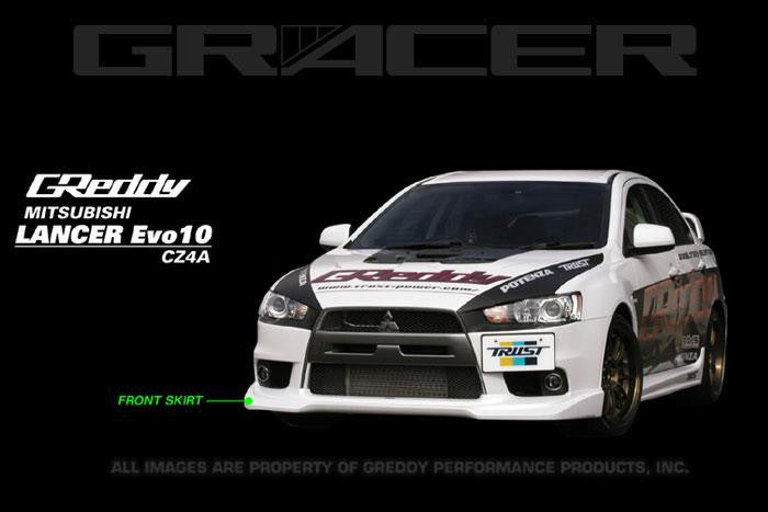 GReddy 08+ Mitsubishi Evolution X Urethane Front Lip Spoiler