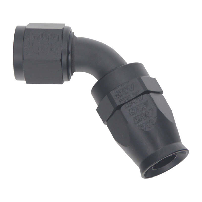 DeatschWerks 10AN Female Flare Swivel 60-Degree Hose End PTFE - Anodized Matte Black