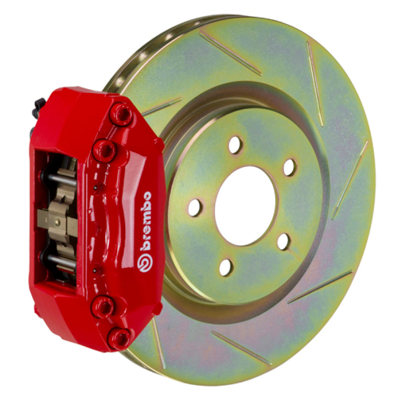 Brembo 87-91 M3 (E30) Front GT BBK 4 Piston Cast 2pc 330x28 1pc Rotor Slotted Type-1-Red