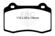 EBC 96-00 Lotus Esprit Turbo 2.0 Turbo GT3 Redstuff Front Brake Pads