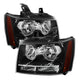 xTune Chevy Suburban 1500/2500 07-14 Crystal Headlights Black HD-JH-CSUB07-AM-BK