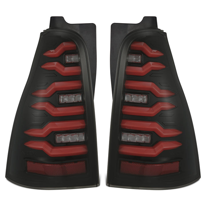 AlphaRex 03-09 Toyota 4Runner LUXX-Series LED Tail Lights- Black/Red