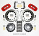 Wilwood AERO4 Rear Kit 14.25in Drilled Red 2014-Up Challenger w/Lines