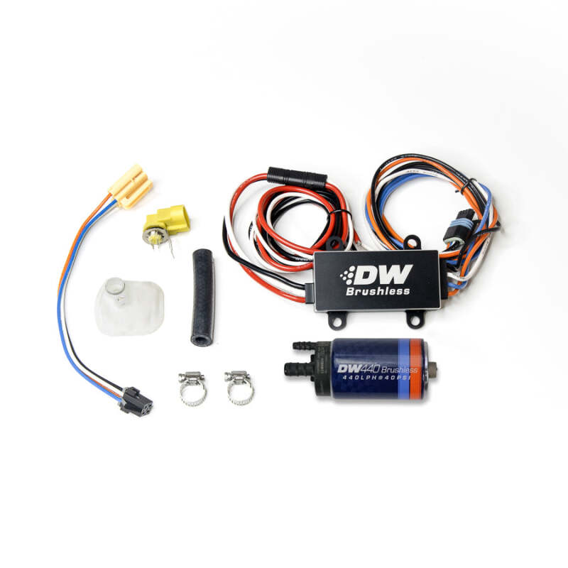 DeatschWerks DW440 440lph Brushless Fuel Pump w/ PWM Controller & Install Kit 05-10 Ford Mustang GT