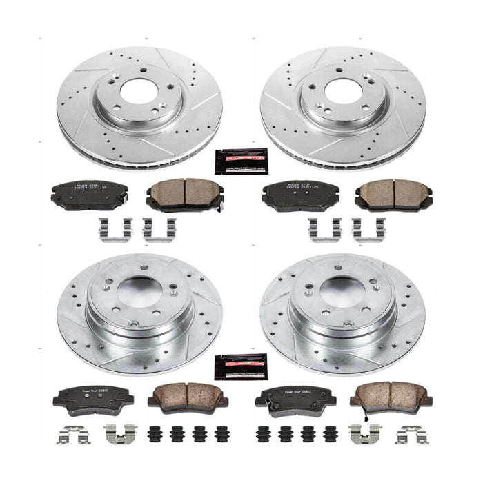 Power Stop 09-11 Hyundai Azera Front and Rear Z23 Evolution Brake Kit