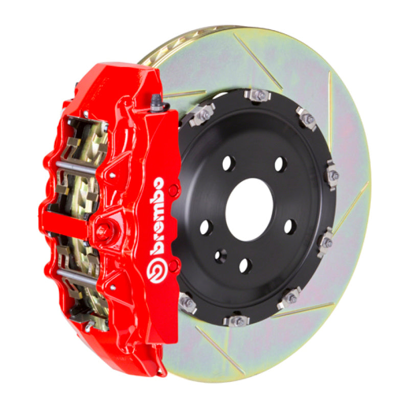 Brembo 01-06 LS430 Front GT BBK 8 Piston Cast 380x34 2pc Rotor Slotted Type-1-Red