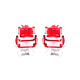 Power Stop 02-04 Honda CR-V Front Red Calipers w/Brackets - Pair