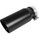 MagnaFlow Tip Stainless Black Coated Single Double Round Single Outlet 5in Dia 4in Inlet 13in L