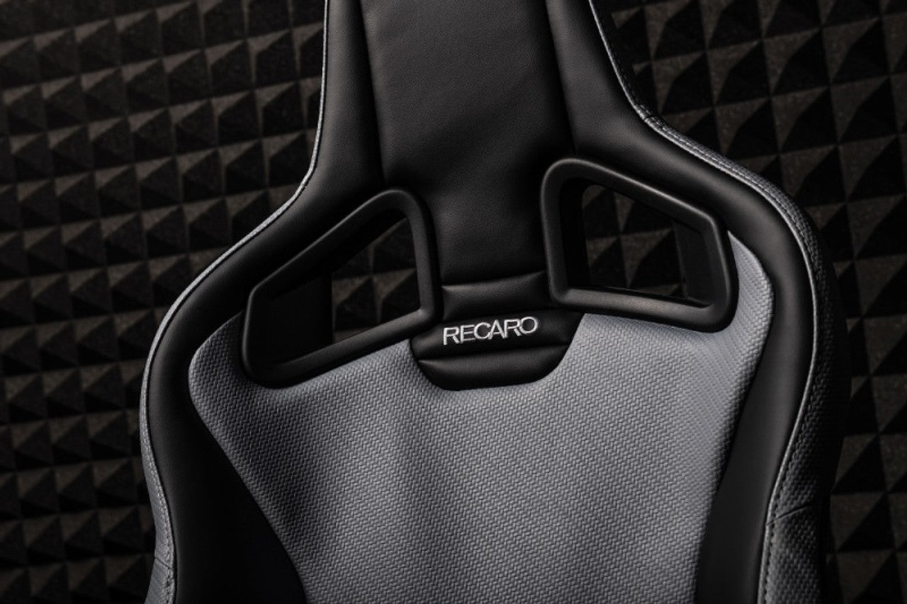 Recaro Sportster CS Passenger Seat - Black Vinyl/Suede Grey