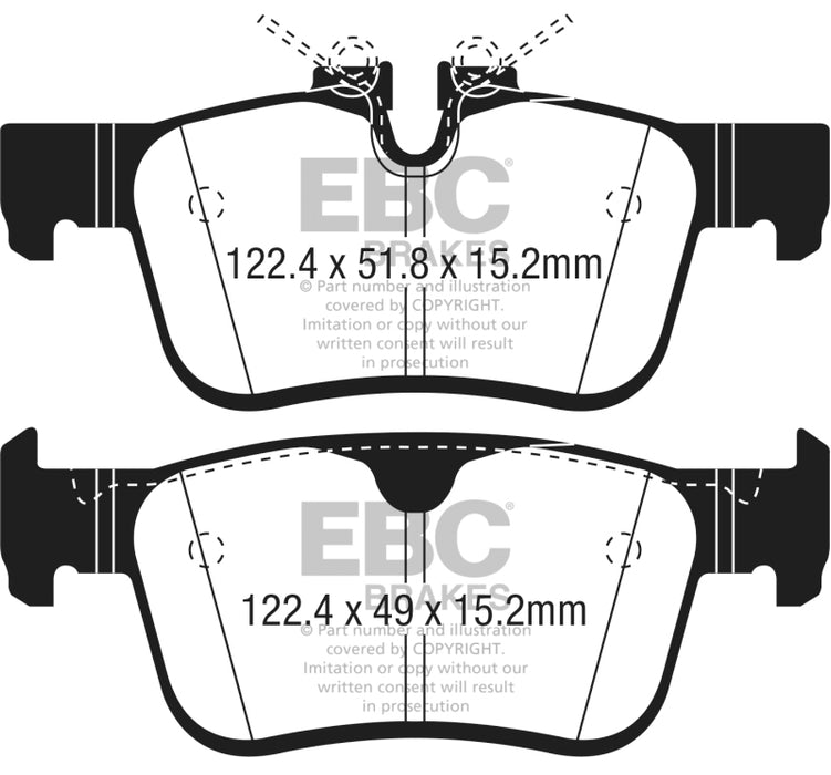 EBC 2017+ Volvo S90 2.0L Turbo Yellowstuff Rear Brake Pads