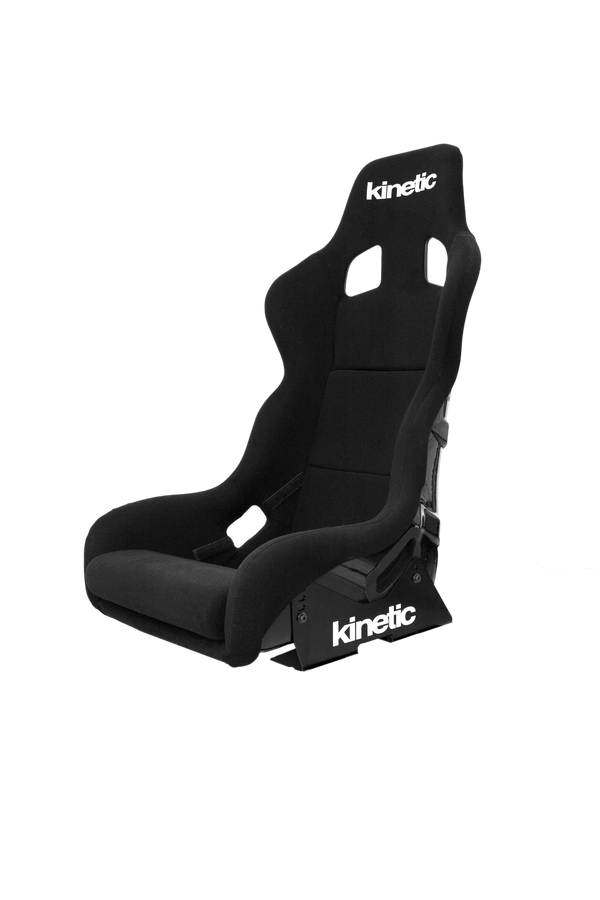 Kinetic APEX XL fixed-back racing seat in black velour