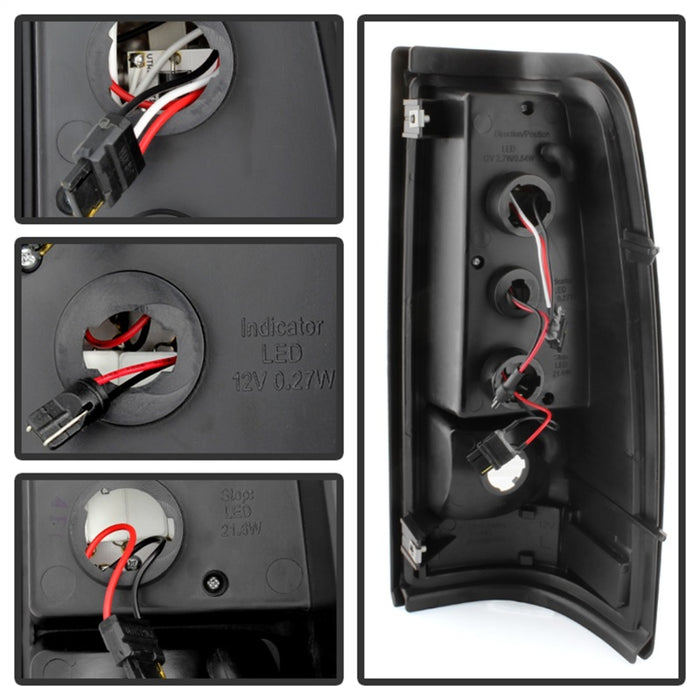 xTune 03-06 Silverado 1500/2500 (Will Not Fit Stepside) LED Tail Lights Black ALT-ON-CS03-LED-BK