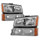 xTune Chevy Silverado 2500HD 03-06 Crystal Headlights w/ Bumper Lights Chrome HD-JH-CSIL03-AM-C-SET