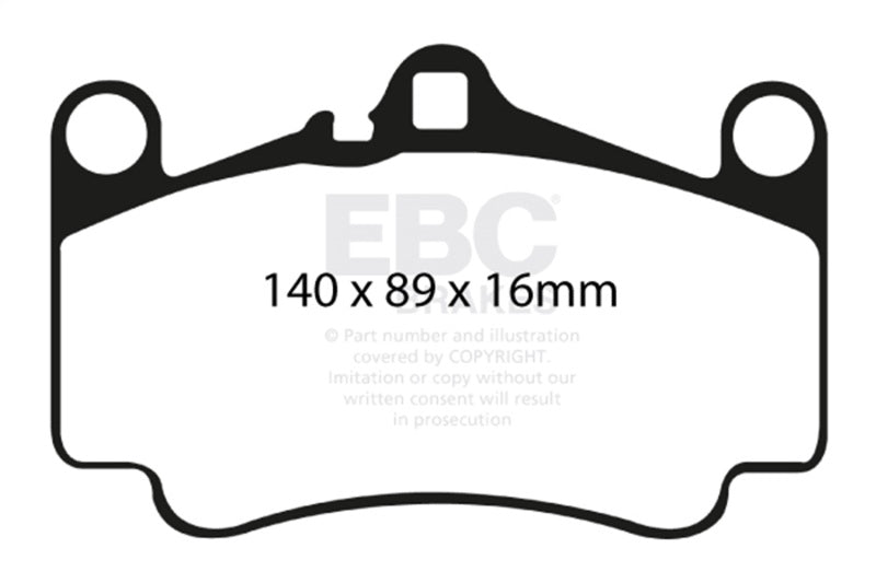 EBC 03-05 Porsche 911 (996) (Cast Iron Rotor only) 3.6 Carrera 4S Redstuff Front Brake Pads