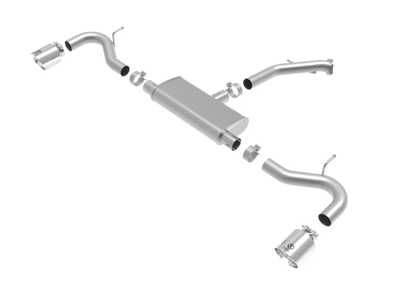 aFe Takeda Series 2.5in 409 SS Axle-Back Exhaust System Polished 18-20 Hyundai Elantra GT L4-1.6L(t)