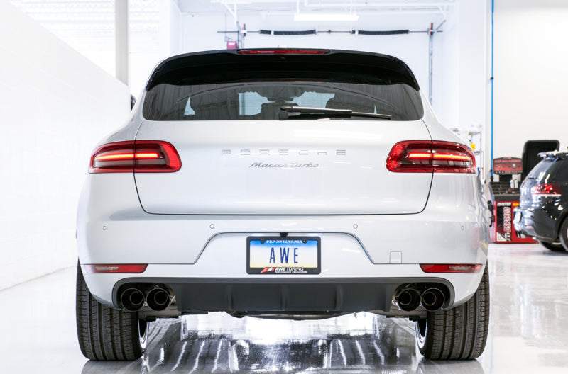 AWE Tuning Porsche Macan Track Edition Exhaust System - Diamond Black 102mm Tips