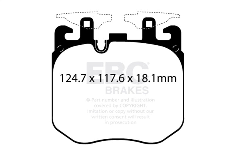 EBC 2017+ BMW (Alpina) B7 xDrive 4.4L Twin Turbo Yellowstuff Front Brake Pads