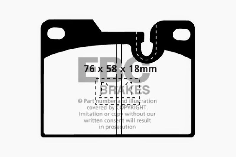 EBC 79-88 Porsche 924 2.0 Turbo Redstuff Rear Brake Pads